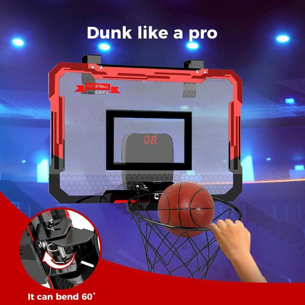 Dekko Mini Basketball Hoop Over the Door for Kids Gift Indoor Sport Backboard