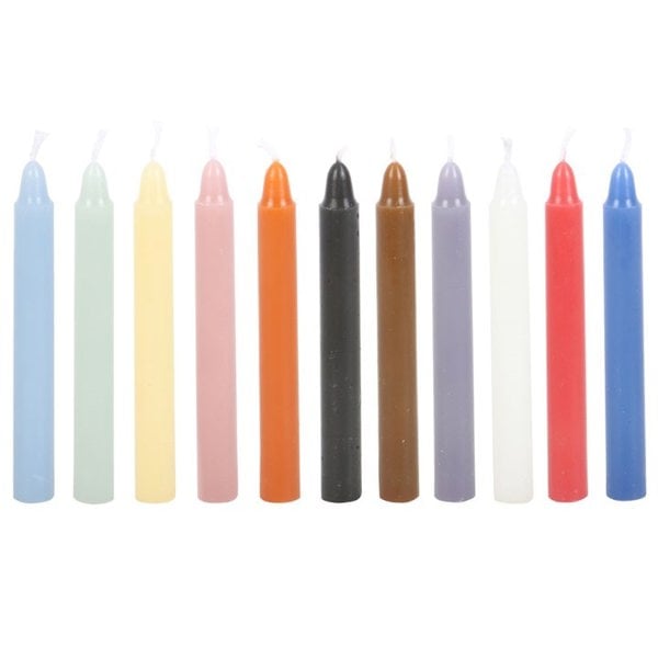 Serano Pack of 12 Mixed Colour Spell Candles