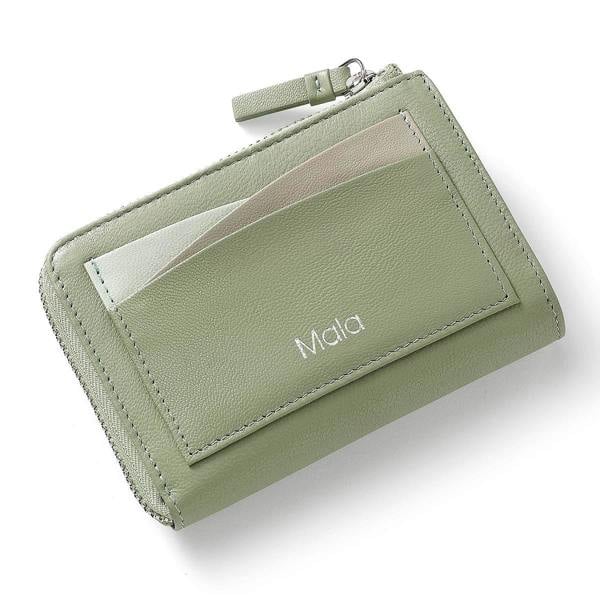 Pia Say it in Sage Leather RFID Purse, Compact