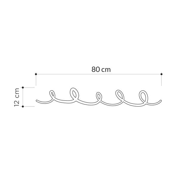 Decortie Sing Metal Hanger Minimalist Design Suitable for Hallway Office Stainless Steel, Black