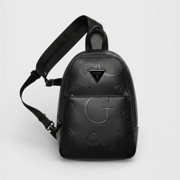 Guess Mini Logo Backpack Jet Black