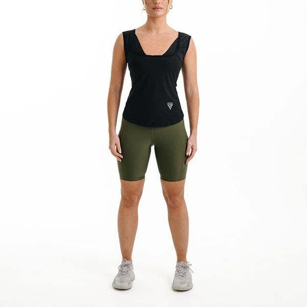 RDX Sports SWEAT WOMEN'S SHORTS W1 ARMY GREEN