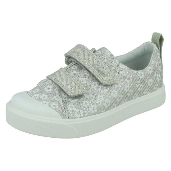 Clarks Girls Clarks Pattern Detailed Canvas Shoes City Bright