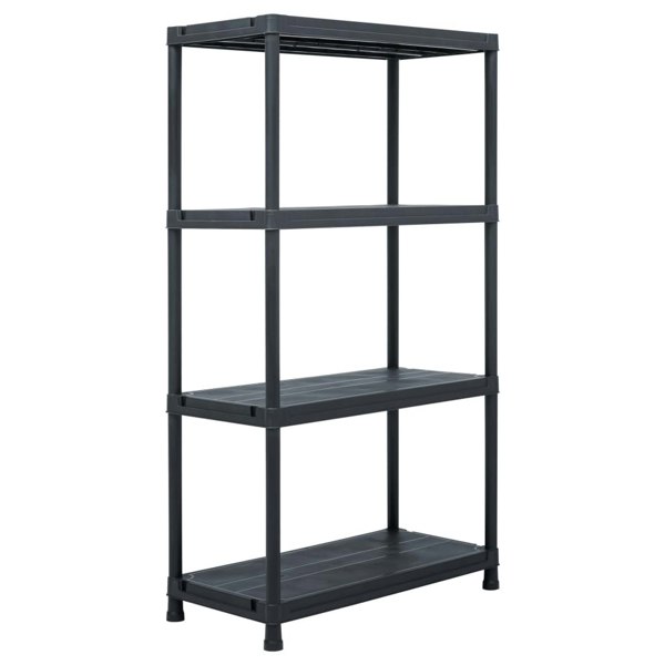 Berkfield Storage Shelf Rack Black 100 kg 60x30x138 cm Plastic