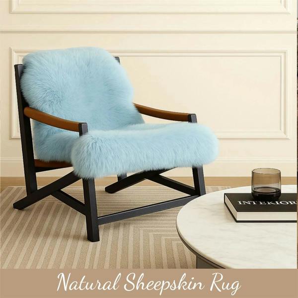 Infinity Leather Genuine Sheepskin Natural Silky Soft Fluffy Real Wool Rug