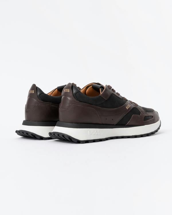 BOSS Orange Jonah Runn Mens Leather Trainers - Open Red 640