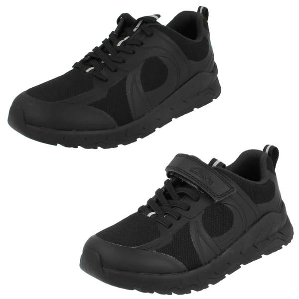 Clarks Boys Clarks Hook and Loop/Lace Up School Shoes Selva Edge