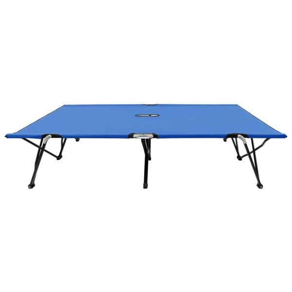 Berkfield Two Person Folding Sun Lounger Blue Steel