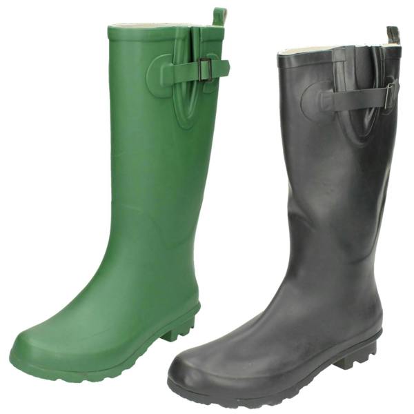 Spot On Ladies Spot On Flat Wellington Boots