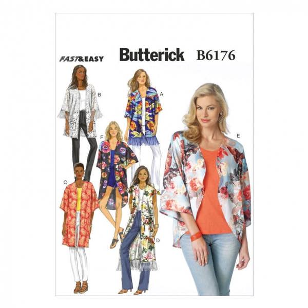 Butterick Sewing Pattern 6176, Tops for Women, XS-S-M - Easy