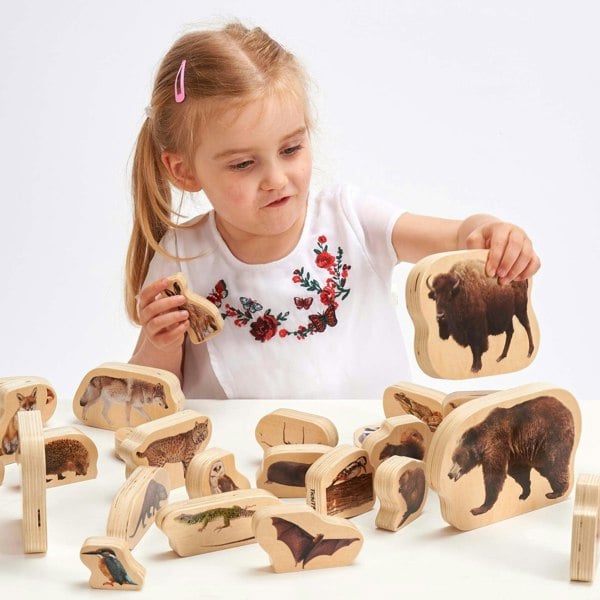 tickit Wooden Forest Animal Blocks