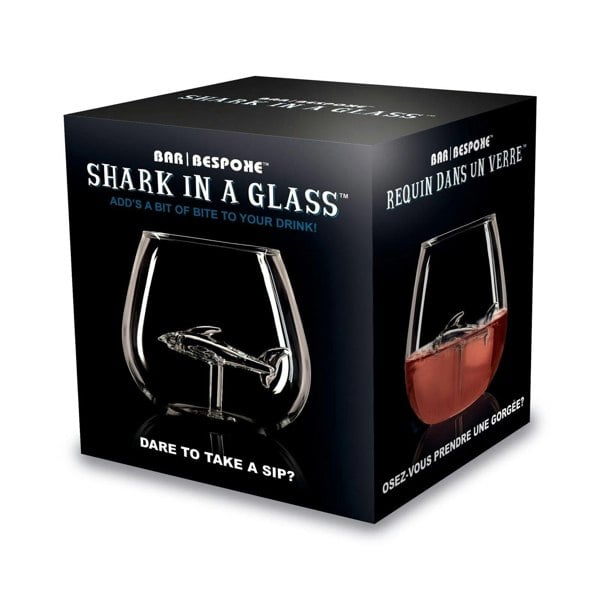 OLIPHANT Shark in a Glass Drinking Glass
