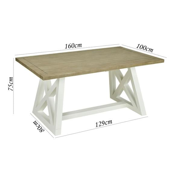 Statement Furniture Oxford White Extending Dining Table