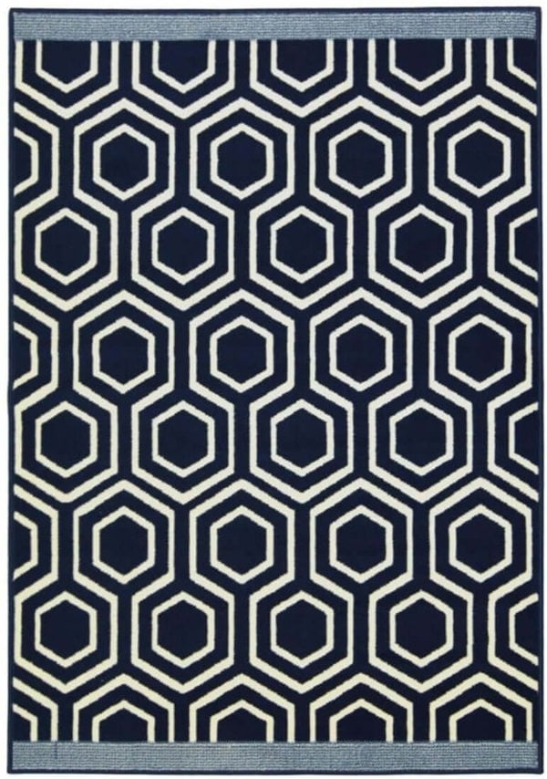 Maestro Labyrinth Navy Rug | Geometric Elegance | The Rugs