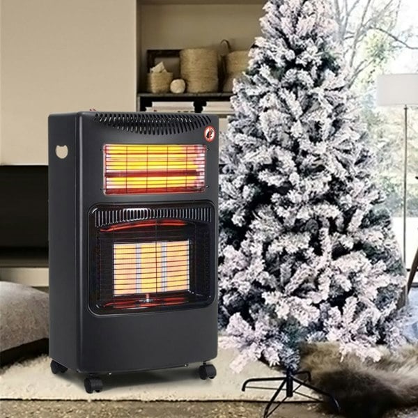 4.2KW Electric and Gas Heater Movable Tank Cabin with Ceramic Infrared Heater Space Heaters Living and Home