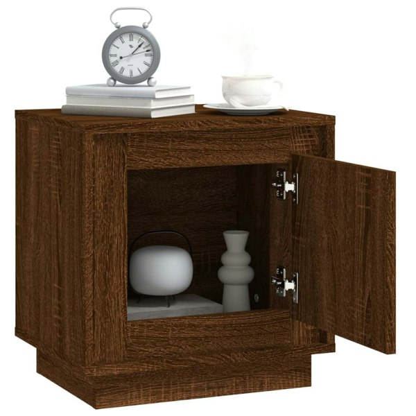Berkfield Bedside Cabinet Brown Oak 44x35x45 cm Engineered Wood
