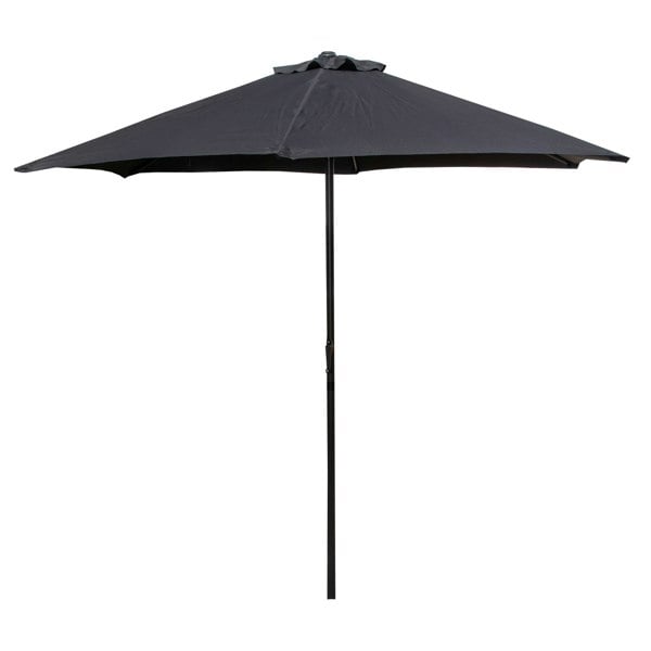 Samuel Alexander 2.7m Garden Patio Sun Shade Parasol with Crank Handle in Black