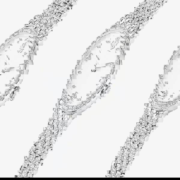 Swarovski Imber White Crystal Silver Tone Bracelet Watch 5741229