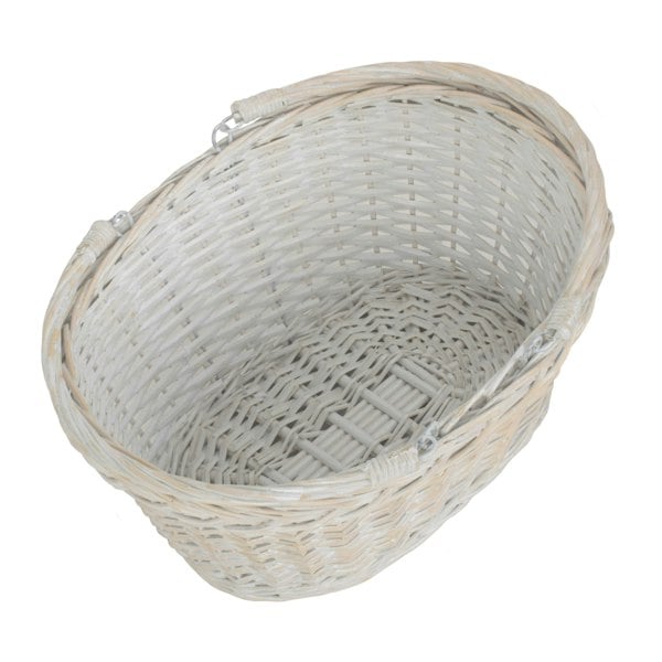 wing Handle Wicker Shopping Basket
