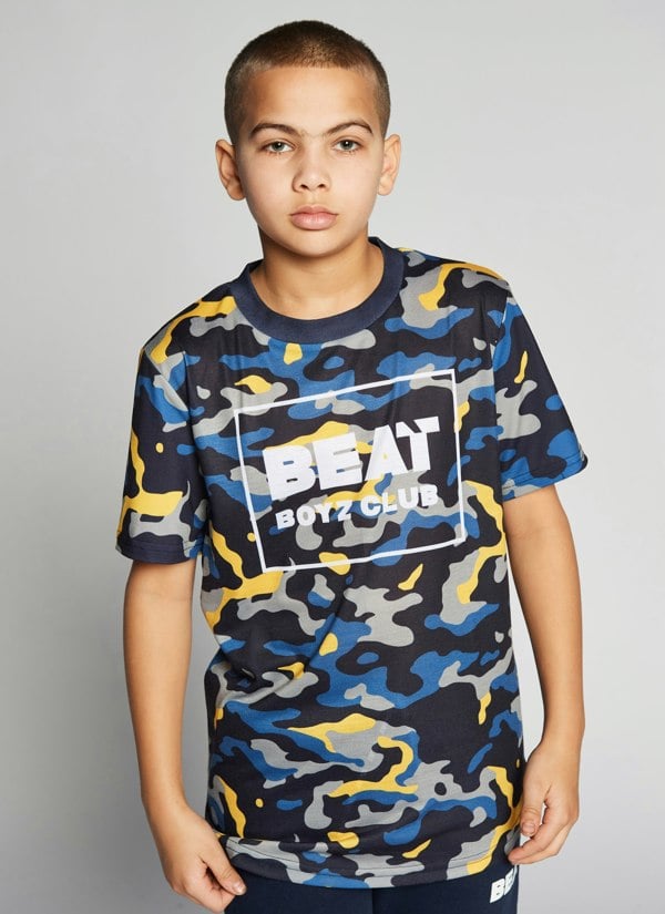 Beat Boyz Club Pyramid T-Shirt - Yellow Pop Camo