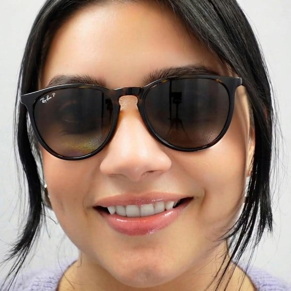 Ray-Ban Sunglasses Erika 4171 601/55 Black & Gunmetal Blue Mirror
