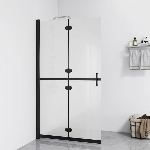 Berkfield Foldable Walk-in Shower Wall Frosted ESG Glass 70x190 cm