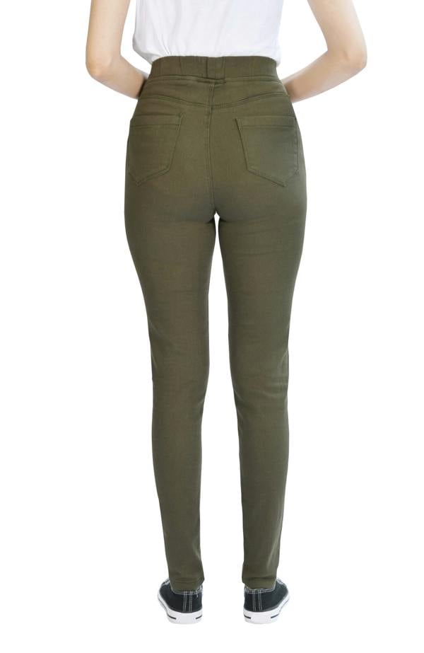 Smart Living Women's Stylish Skinny Fit Denim Jeggings with Pockets - Trendy & Comfy - Khaki