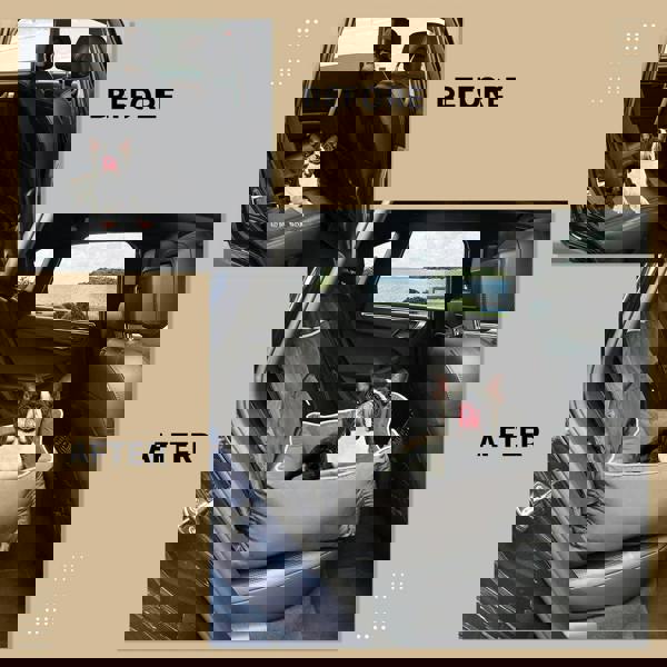 Skylos Dog Car Booster Seat  Pet Backrest Safe Protector Waterproof Travel Bed