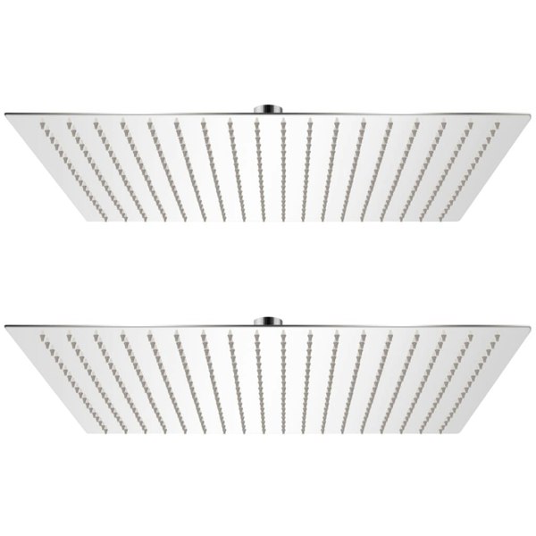 Berkfield Rain Shower Head 2 pcs Stainless Steel 50x50 cm