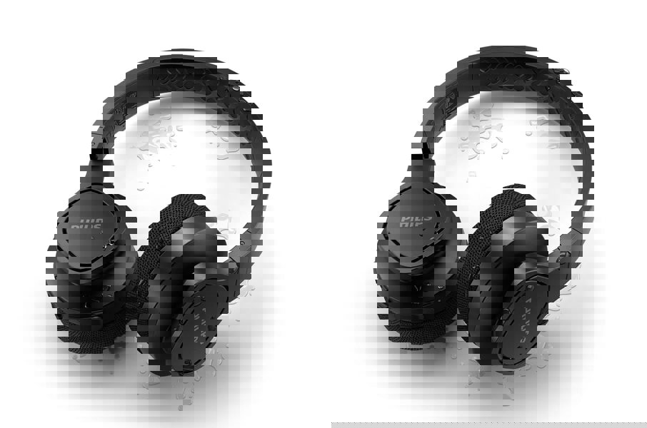 Philips TAA4216BK On-Ear Wireless Sports Headphones Washable Ear-Cups - Free Gift RRP £10!