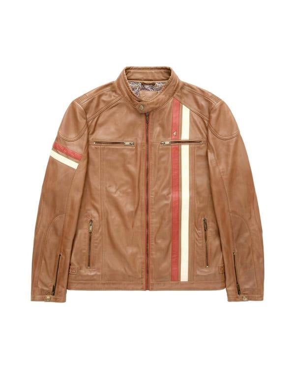 Gabicci AGABJ03 Leather McQueen Jacket COGNAC