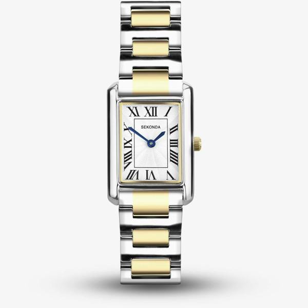 Sekonda Ladies Colette Two Tone Rectangular Watch 40693