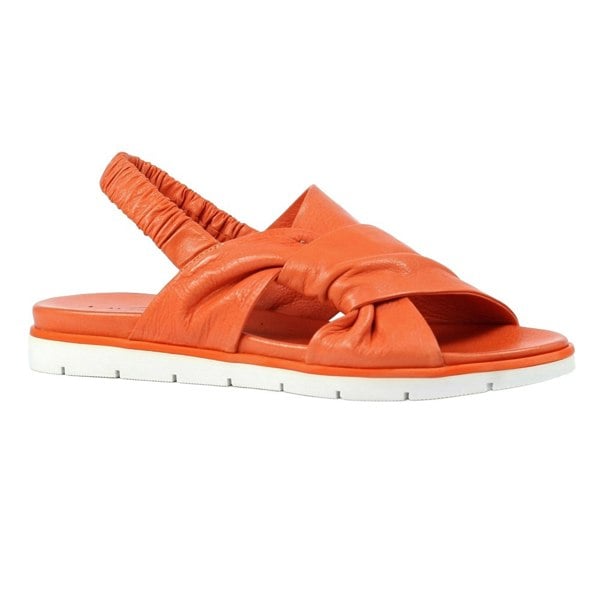 Lunar Womens/Ladies Sardinia Leather Sandals - Orange