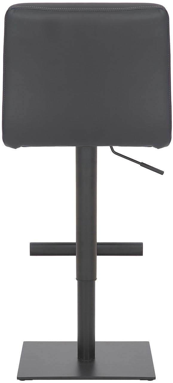 Lamboro Luscious Deluxe Kitchen Bar Stool, Matt Black Footrest, Adjustable Swivel Gas Lift, Breakfast Bar & Home Barstool, Charcoal Grey
