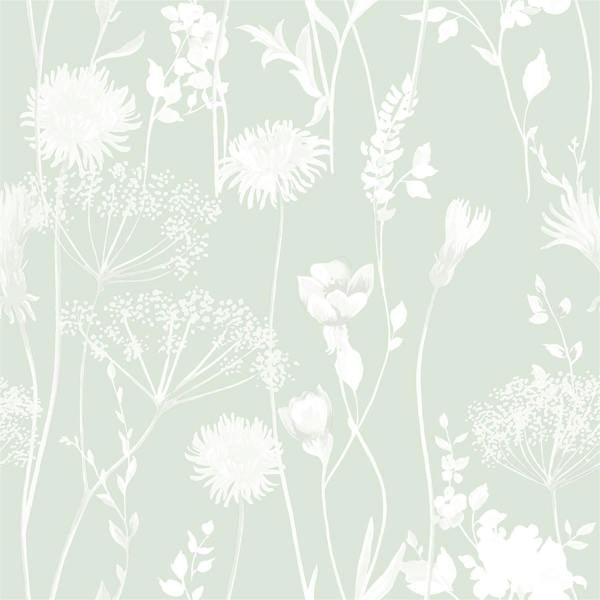 Catherine Lansfield Meadowsweet Floral Green Wallpaper image 5