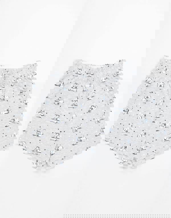 Peanuts Womens Blue Snoopy Short Sleeve Short Leg Pyjama Set