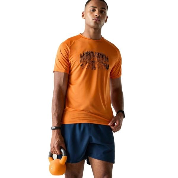 Dare 2B Mens Tech II Trees T-Shirt - Burnt Orange - 