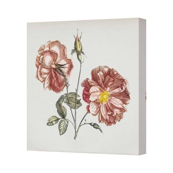 Benjamin Tate Design Contemporary Rose Canvas Wall Art Print Handmade In The UK With Deep Frame