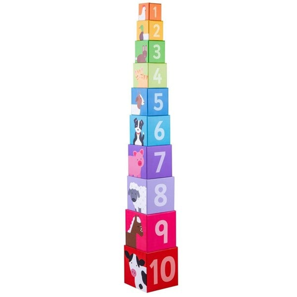 Bigjigs Toys Farmyard Stacking Cubes