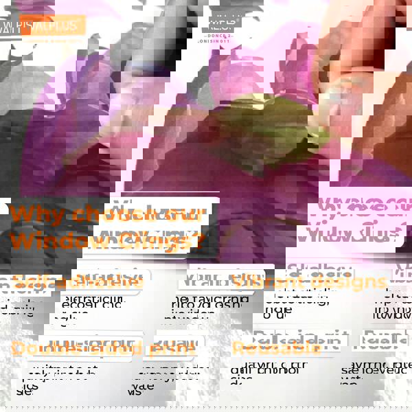 WALPLUS WSW6024 - Pink Magnolia Flowers with Birds Window Clings