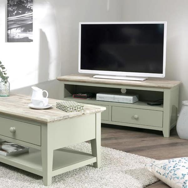 Statement Furniture Florence Wooden TV Stand With 2 Drawers and Shelf