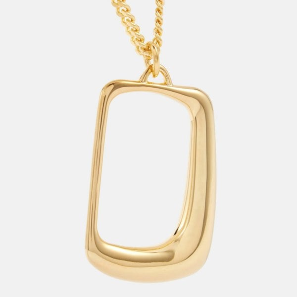 Jacquemus 'The Ovalo' J pendant necklace in a gold tone finish