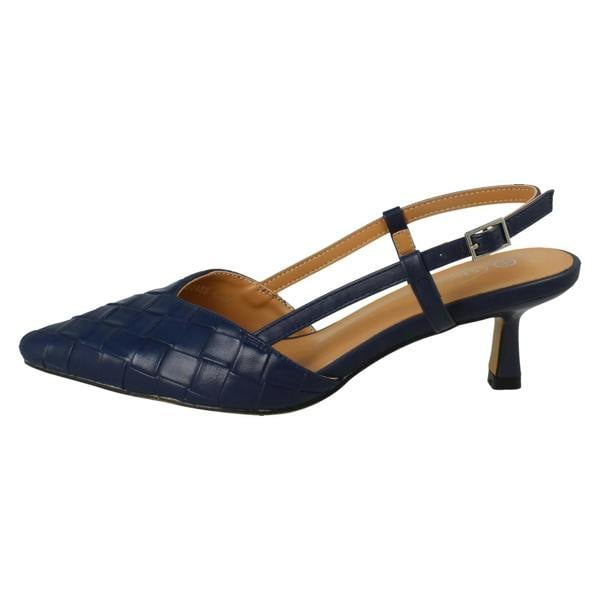 Spot On Ladies Spot On Woven Low Heel Shoes F00488