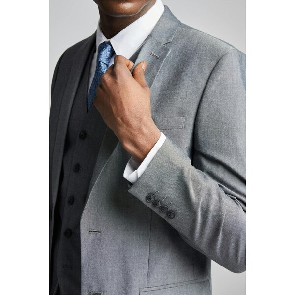 Limehaus Slim Fit Silver Grey Jacket