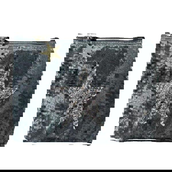 Love EMVY Velvet Star Coin Purse with Sparkly Star & Star Zip Pull