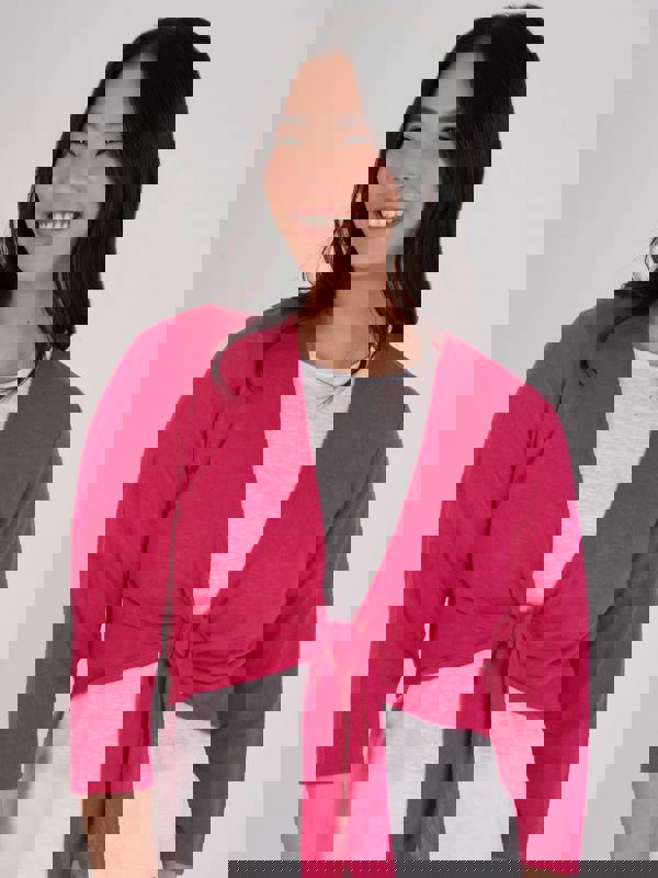 PennyPlain Shrug Tie Front - Crimson