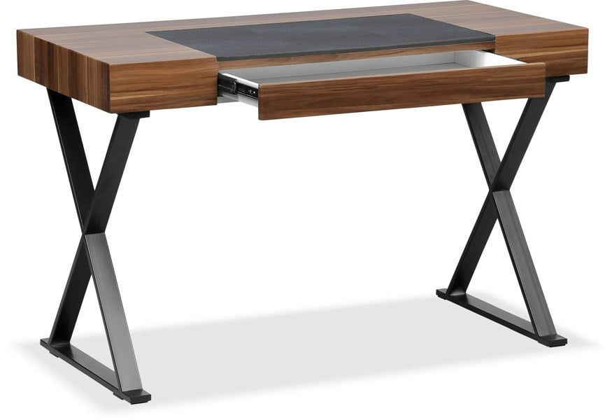 Centurion Supports ADONIS Walnut with Matte Black Legs Ergonomic Luxury Home Office Desk