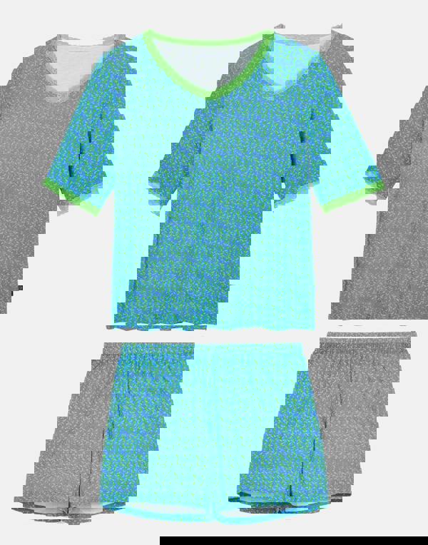 British Boxers Women's Bamboo Lace Short Pyjama Set - Blooming Fabulous