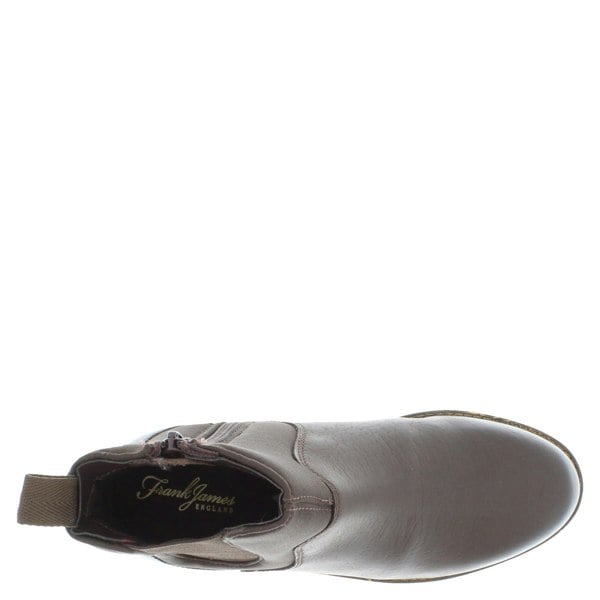Frank James Epsom Boys Leather Neoprene Zip Up Chelsea Boots