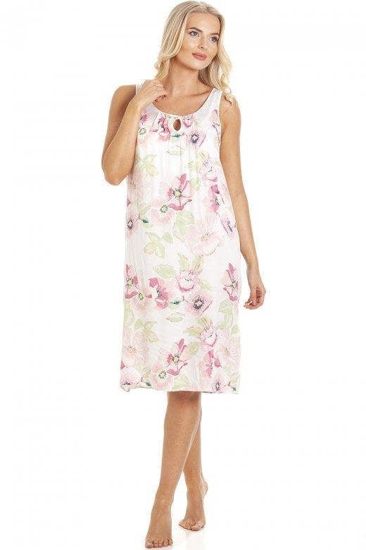 Camille Classic Sleeveless Floral Chemise